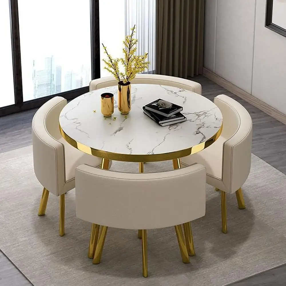 

Compact Round Dining Table Set for Kitchen & Dining Room