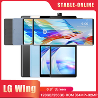 Unlocked Original LG WING 5G CellPhone F100VM F100TM F100N F100 4G LTE Mobile Phone 6.8'' 128GB ROM Android WING SmartPhone