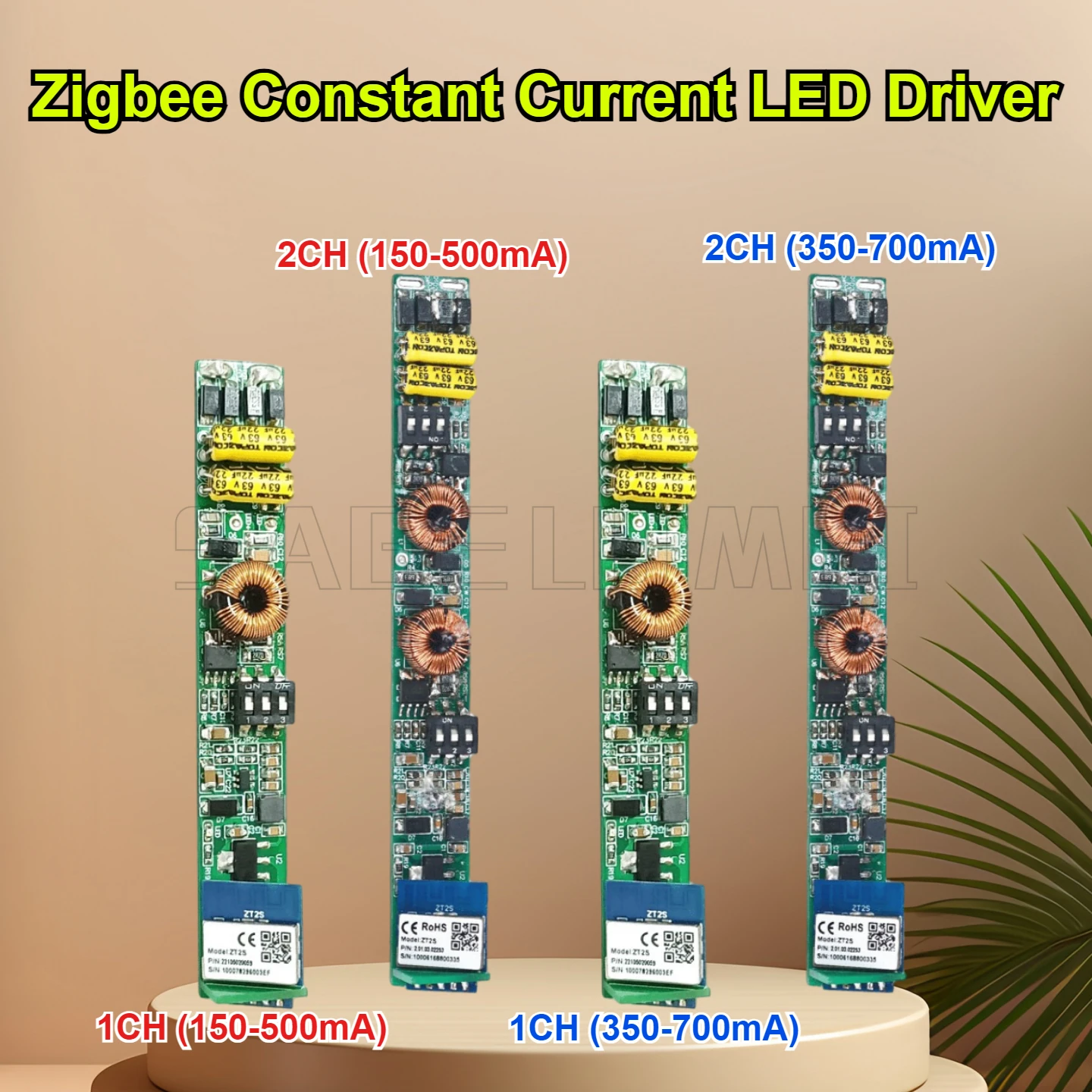 Zigbee Constant LED Driver Current 10-42VDC 1CH/2CH*（150-500MA or 350-700MA）With Tuya APP Voice Control For Magnetic Linear Lamp