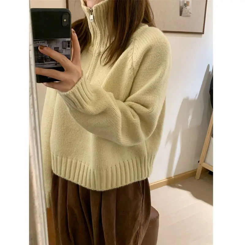 Chandails pulls pulls femme bleu Y2K maillot contraste basique sportif gymnastique entraînement exercice entraînement Performance actif dynamique