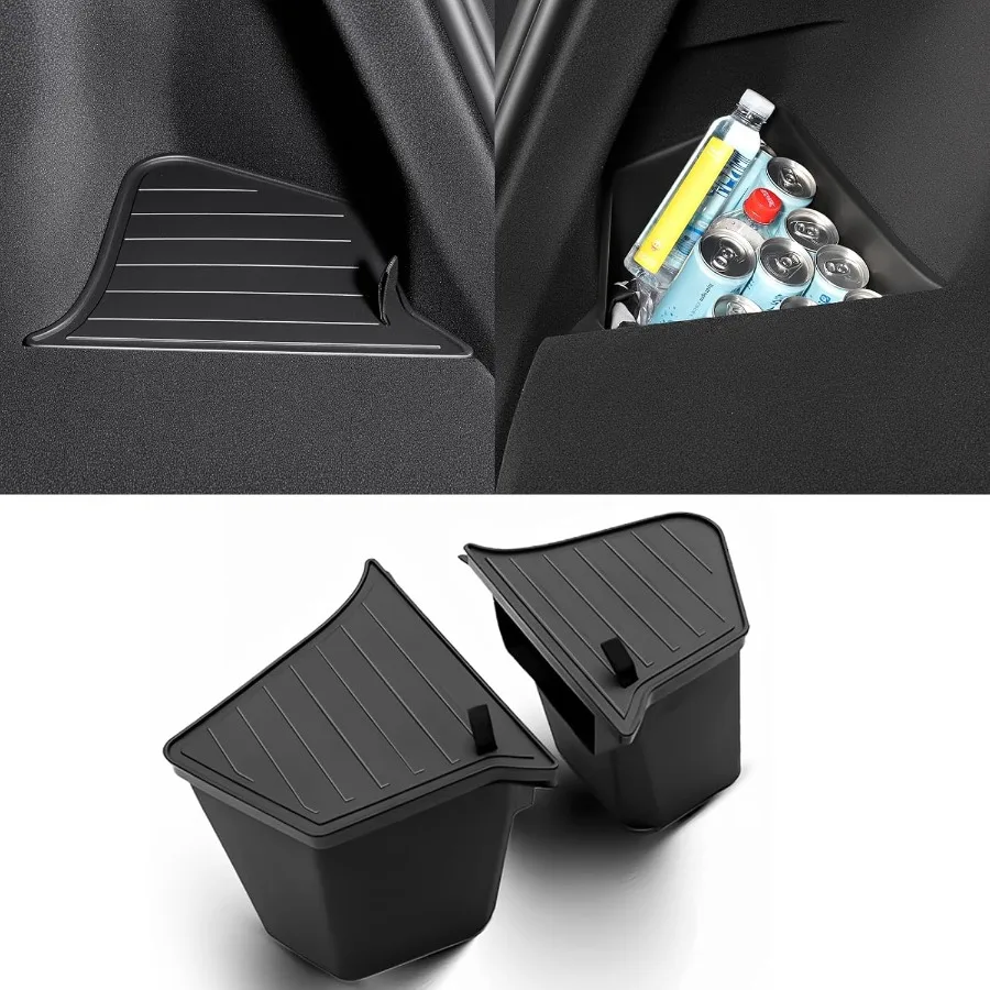 

Модель Y Juniper Багажник Органайзеры TPE с ковровой крышкой Задний боковой ящик для хранения багажника для Tesla Model Y Interior Acce