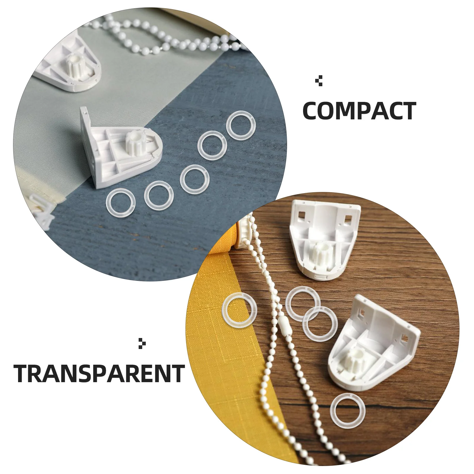 100Pcs Curtain Circle Accessories Roman Sheer Curtains Rod Rings Plastic Roman Buckle Rings Connecter Home Curtain Accessories