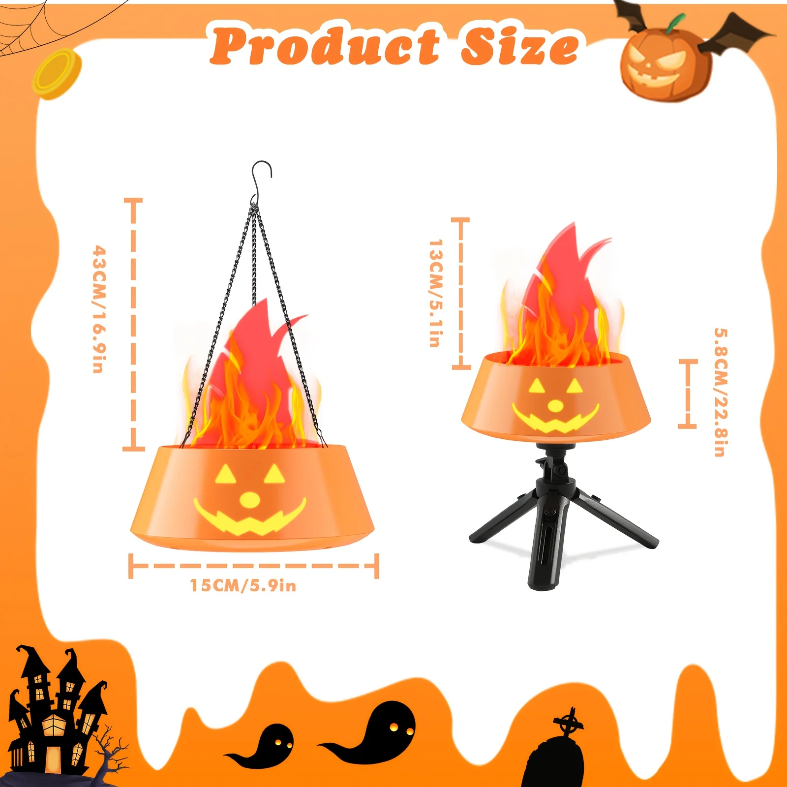 Realistisches 3D-LED-Feuerbecken-Nachtlicht – simuliertes Holzkohle-Feuerbecken, batteriebetrieben, Festival-Dekoration