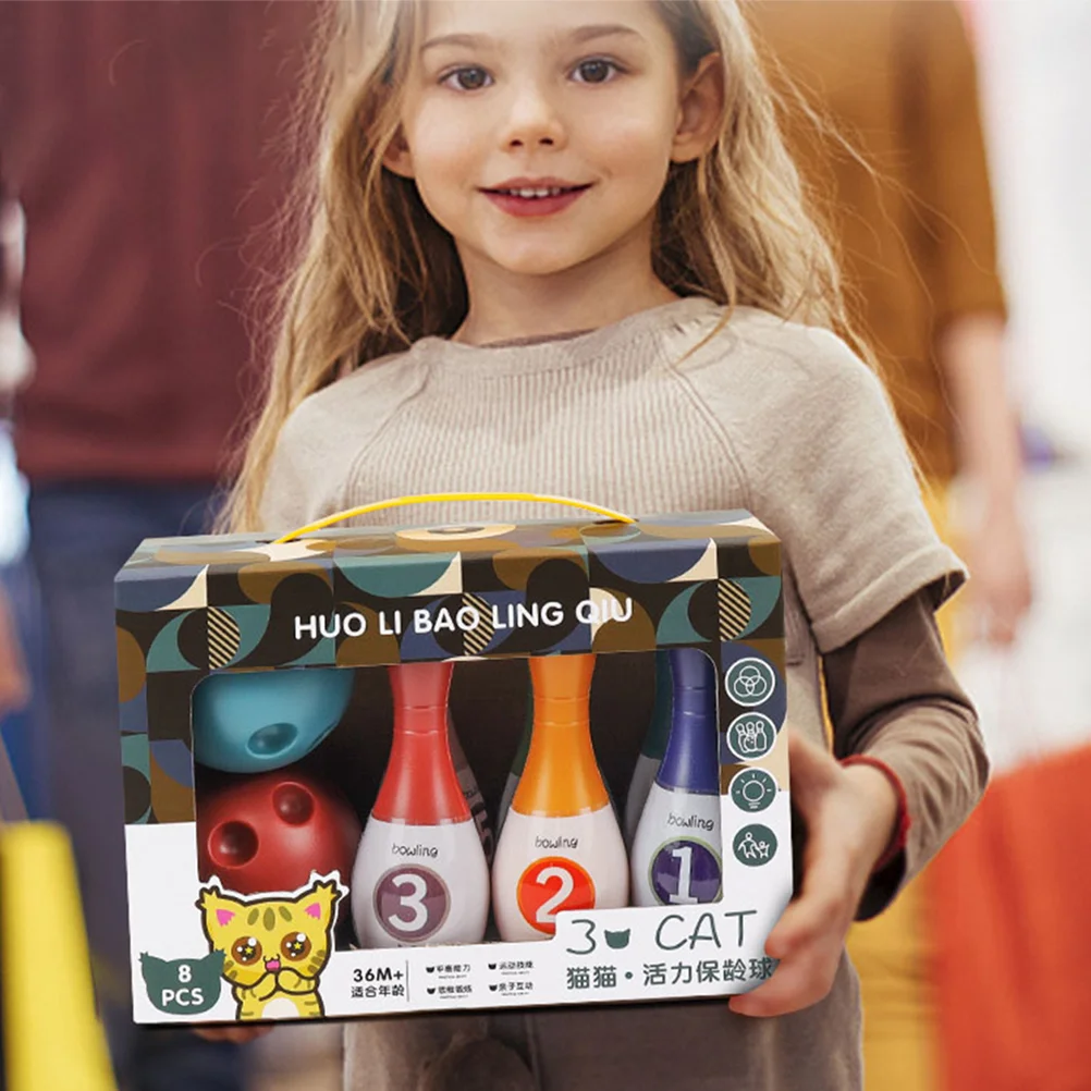 Kinder-Bowling außerhalb, Kinderspielzeug, Indoor-Erwachsenenspiel für Pin, Kunststoff, Kleinkind