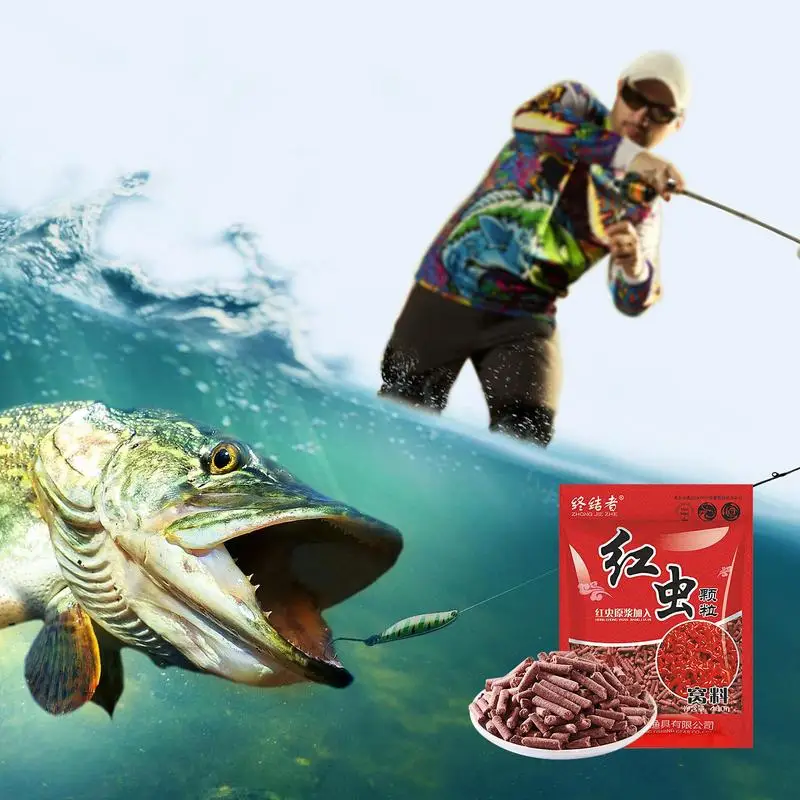 Red Worm Granules Fishing Lure Attractant Red Worm Particles Effective Fishing Accessories For Anglers Attracts Crucian Carp