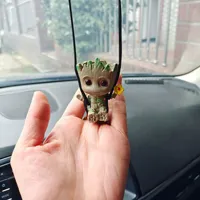 Anime Disney Marvel Cute Action Doll Groot Car Ornament Mini Doll Flowerpot Aromatherapy Box Toy Christmas Children's Toy Gift