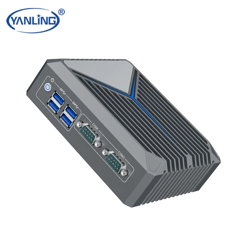 New Reliable Industrial Mini PC Fanless Compact Design N150 Quad Core DDR5 Dual LAN SSD+HDD Digital Signage Kiosk Office Use
