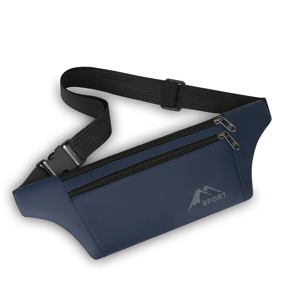 

New PU Leather Man Waist Bag Multifunctional Phone Pouch Chest Bag Waterproof Crossbody Bag Outdoor