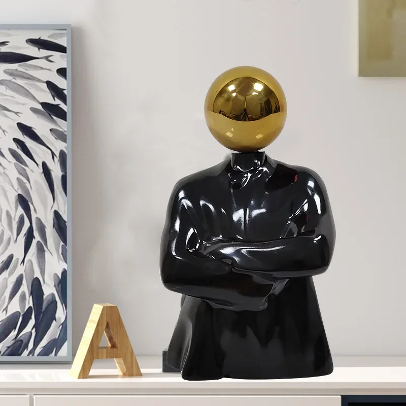 

Office Living Room Model Room Art Head Ornament Modern Abstract Figure Sculpture Geometric Ornament Sales