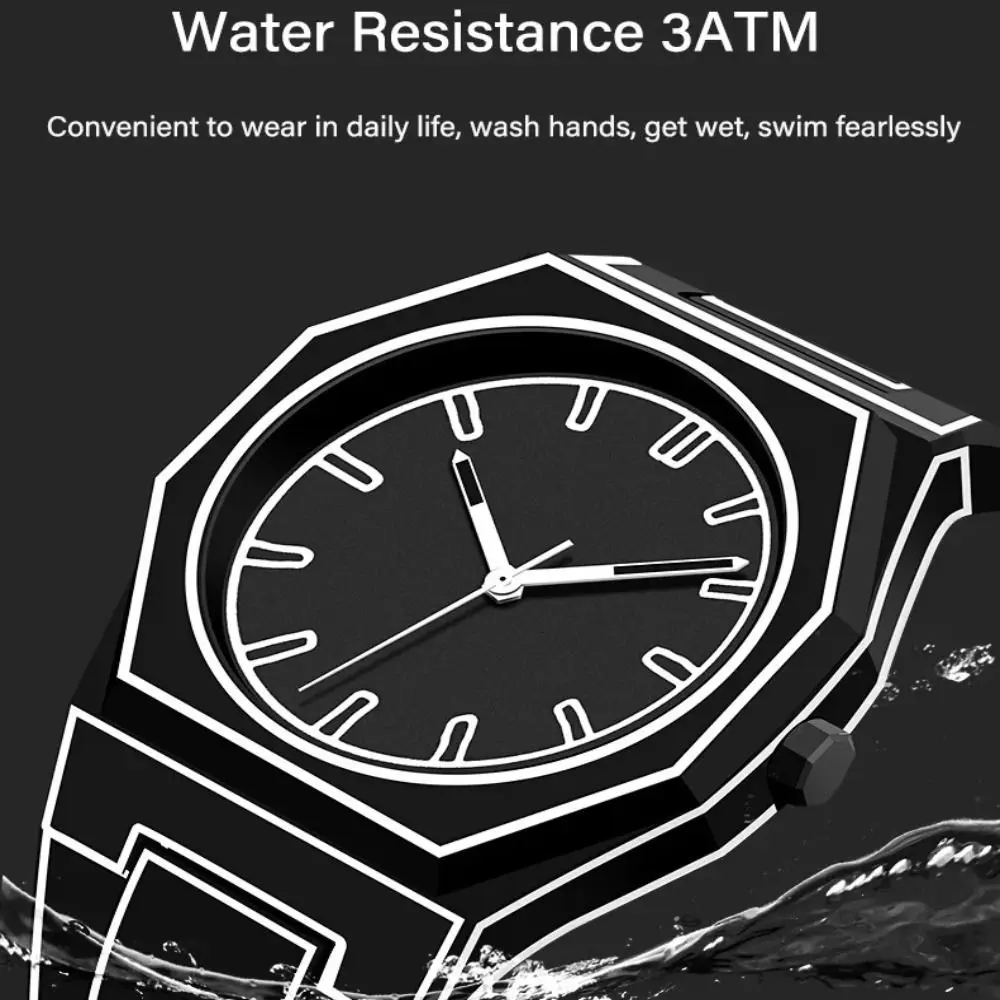 Creative Modern Sketching Sports Watches Niche Art Waterproof Quartz Watch Minimalist Polycarbonate case Fashion Style Clock