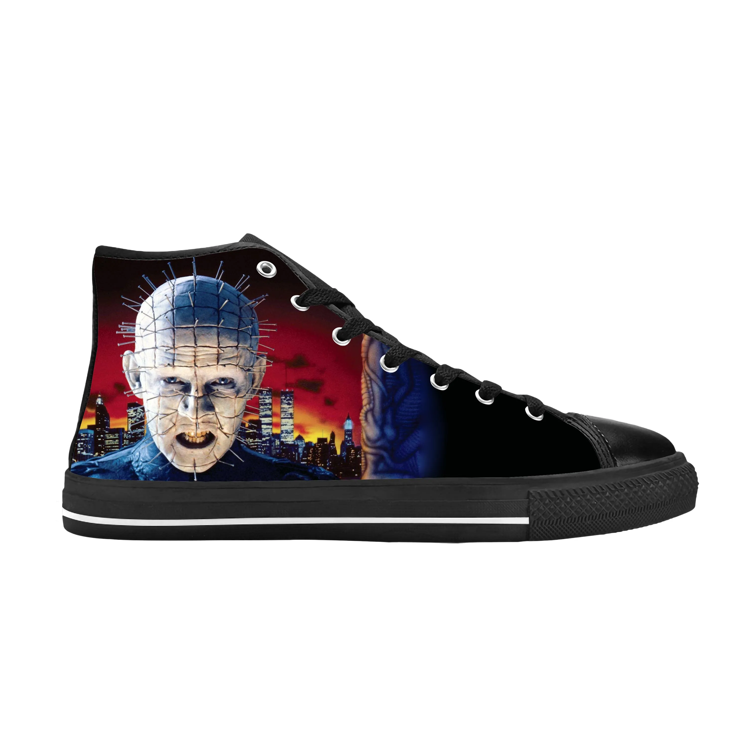 Pinhead Hellraiser Horror Halloween Scary Gothic Casual Cloth Shoes High Top Comfortable Breathable 3D Print Men Women Sneakers