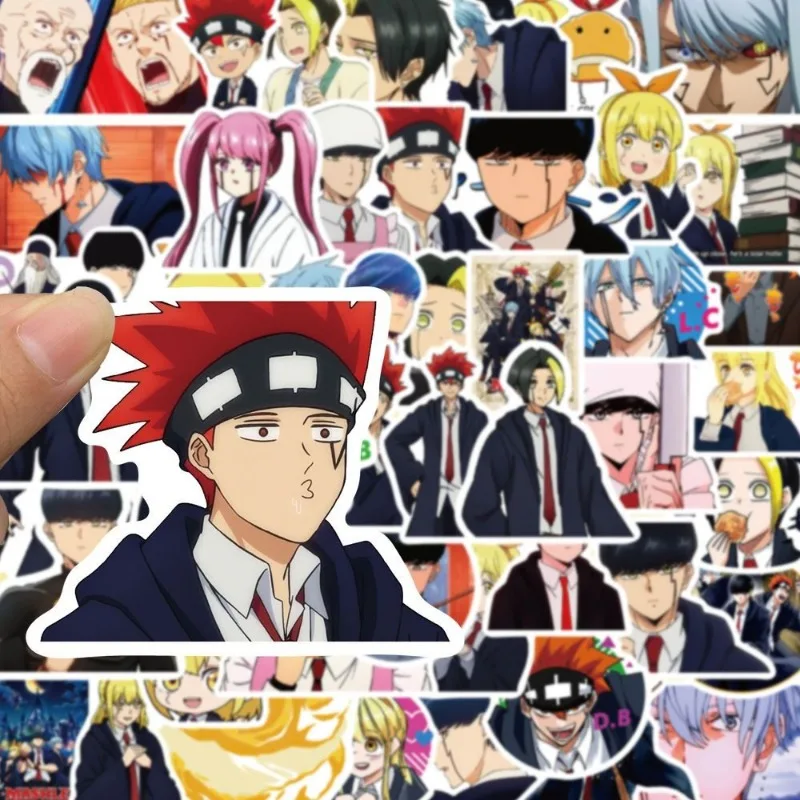 50/30/10PCS Mashle Fin Amz Dort Barrett Lance Klein Popular Anime Peripherals Guitar Skateboard Decoration Waterproof Stickers image 5