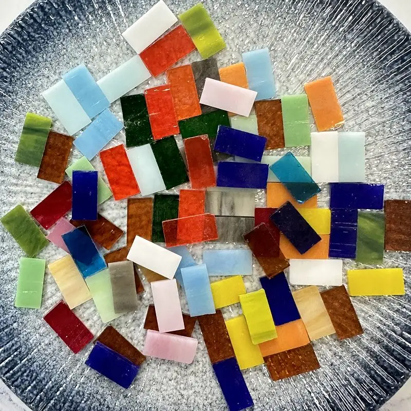 100 г прозрачная стеклянная мозаичная плитка, разноцветная мозаика, сделай сам, изготовление мозаики для слюды, ремесло, хобби, искусство, украшение для дома, стены arte 917