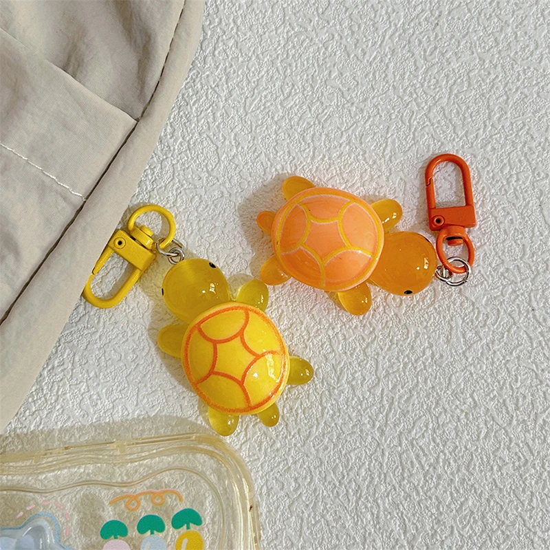 Cartoon Luminous Colored Turtle Pendant Keychain Backpack Hangings Decoration Gifts