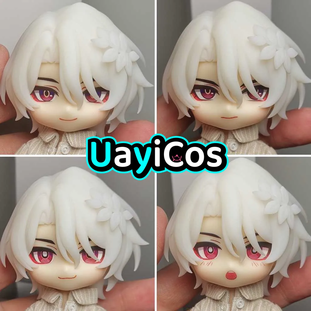 Honkai: Star Rail Dr. Ratio OB11 Face Shell Handmade Water Sticker Finished Faceplate BJD Doll Accessories Game Anime Toy Kids G