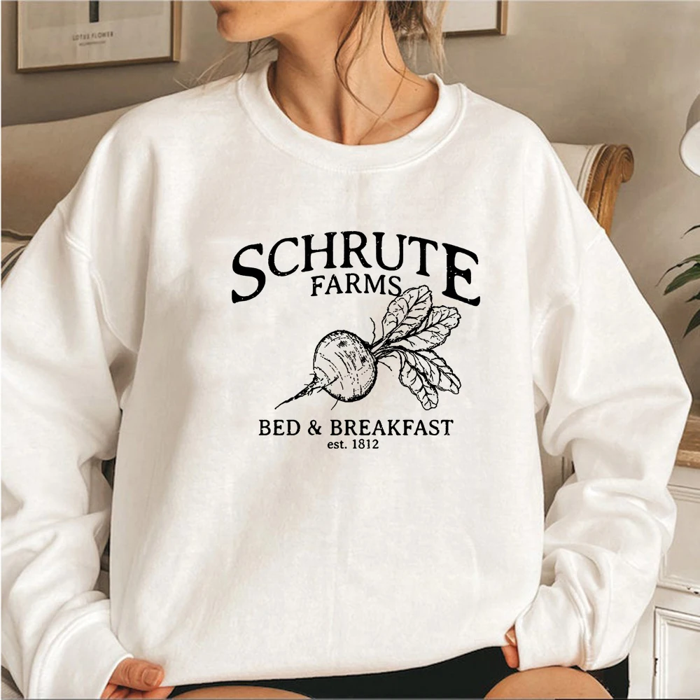 Schrute Farms Sweatshirt The Office Sweatshirts Funny TV Show Hoodie Streetwear Women Top Unisex Long Sleeve Pullovers Hoodies