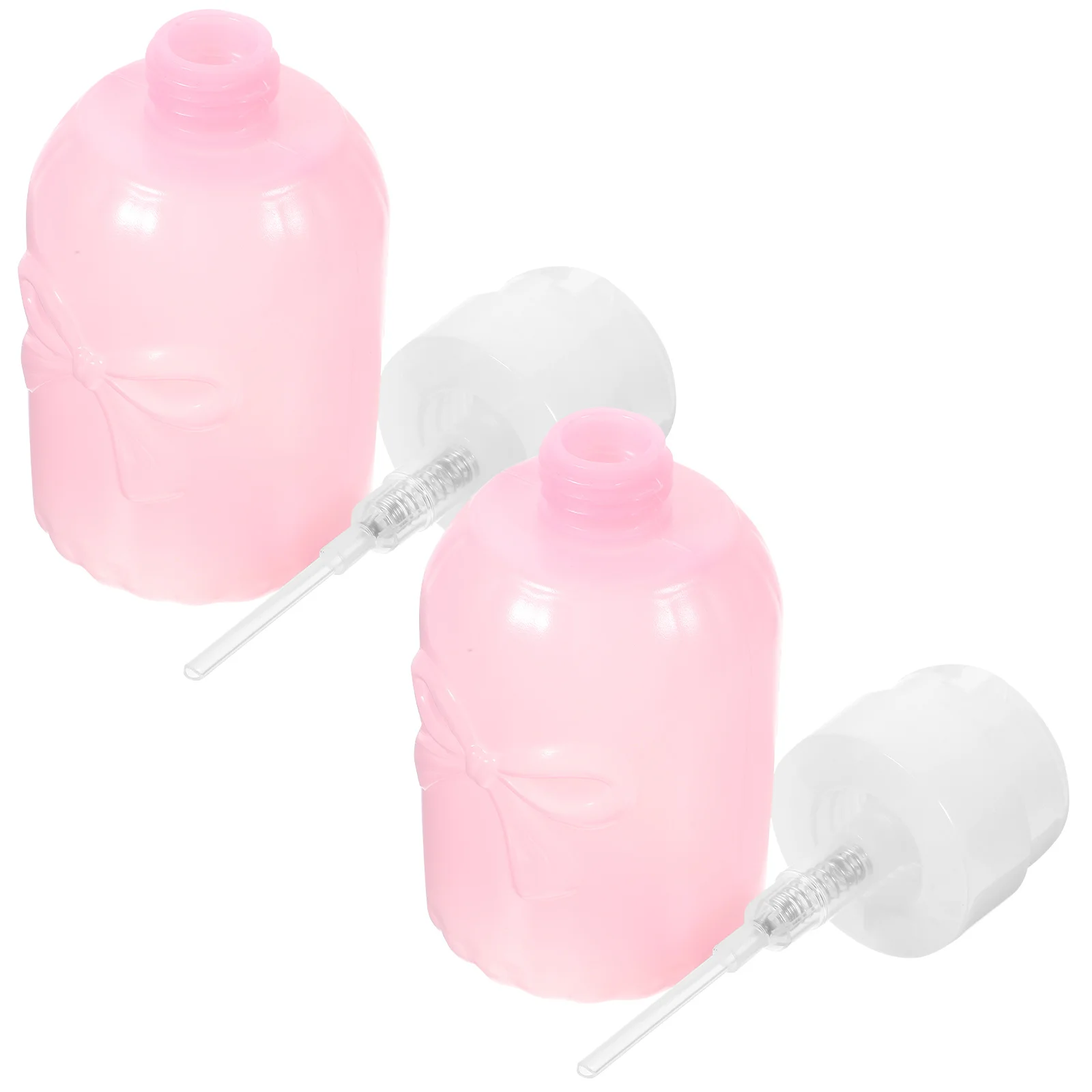 2Pcs 250ml Nail Polish Remover Pump Dispenser Press Liquid Storage Container Chic Bathroom Counter Travel Bottles