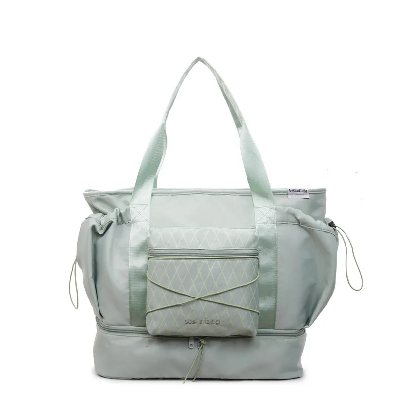 

Сумка для фитнеса и спортзала, разделительная сумка для сухого и влажного воздуха с карманом для обуви, женская складная сумка большой вместимости, сумки для ночного багажа