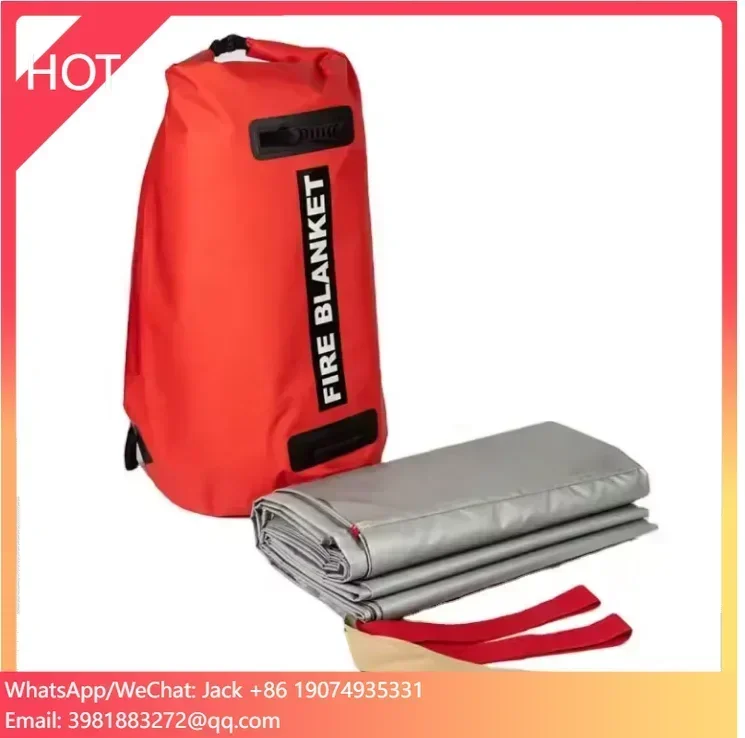 

Graphite Silicone Coated Fire Blanket 6*8M 19.8*26 Ft EV Fire blanket Fiberglass Lithium Battery Fire Blanket For EV Car