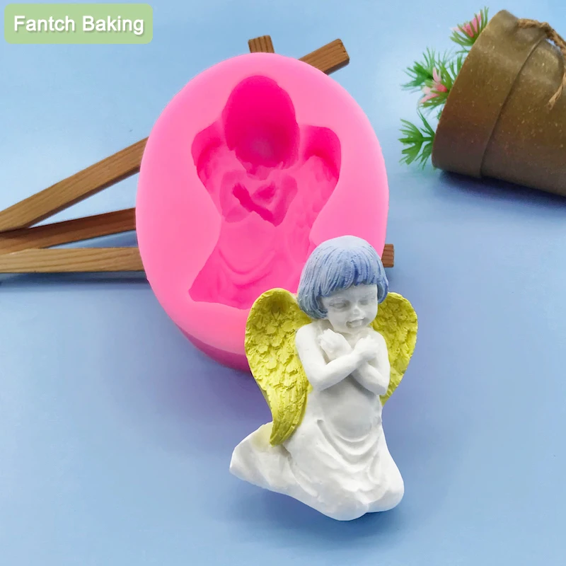 

3D Cupid Angel Baby Silicone Fondant Molds Cake Decorating Tools Soap Resin Chocolate Candy Dessert Cupcake Kitchen Baking Mould