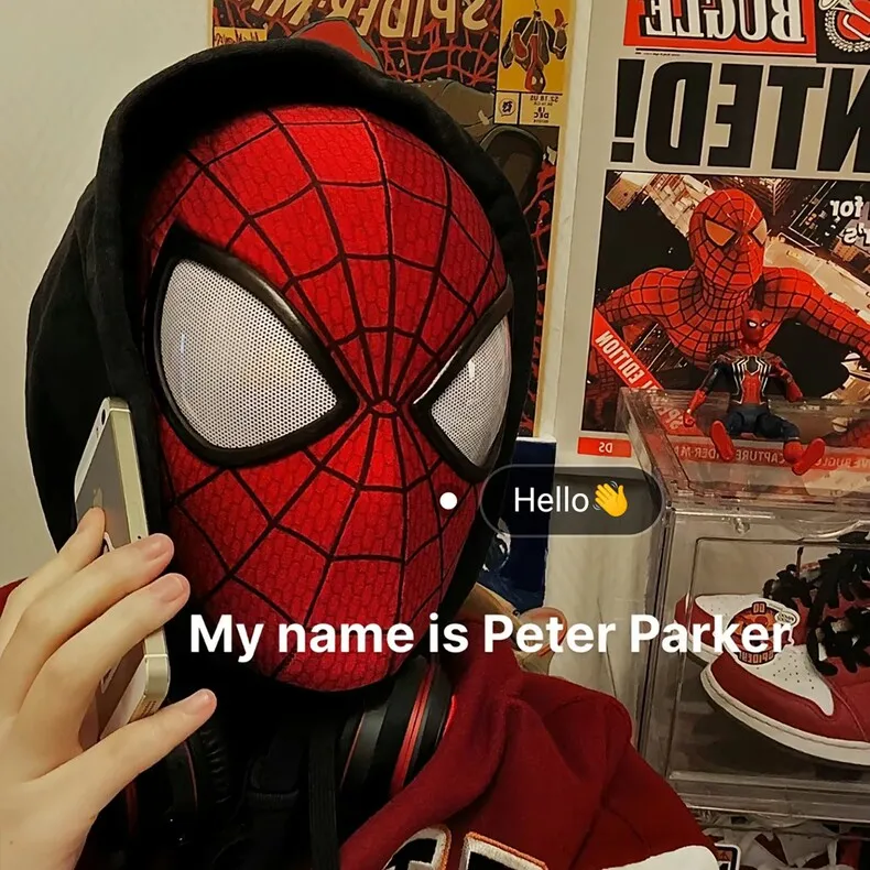 

Handmade Spider-Man 2 Mask Movie Accuracy Garfield Version Peter Parker Handicrafts Gift Collectible Items cosplay Accessories