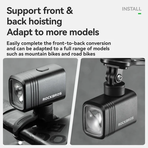 Imagen 2 del producto ROCKBROS 1000LM faro de bicicleta línea de corte luz colgante delantera de bicicleta pantalla de visualización de potencia inteligente luz de alto brillo