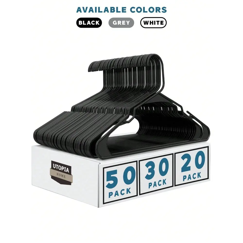 

Набор из 30-20 пластиковых вешалок для одежды, экономящих место, прочные вешалки для пальто с выемками для плеч