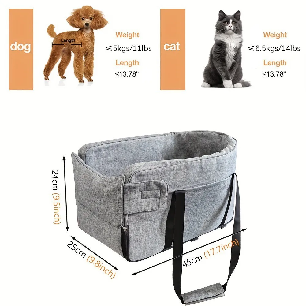 Cama cojín antideslizante para viaje en coche, perros y gatos - imagen 3
