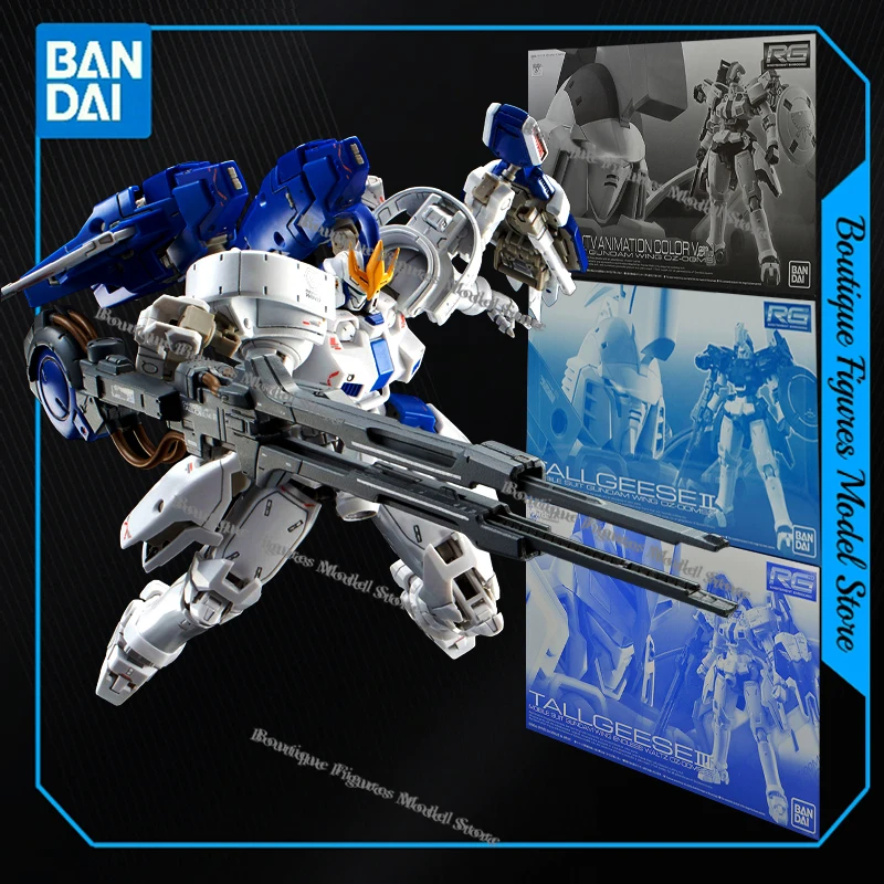 Bandai Original Gundam RG OZ-00MS TALLGEESE 2 3 TV ANIMACIÓN COLOR acción Anime figuras montaje modelo colección regalo niños Juguetes