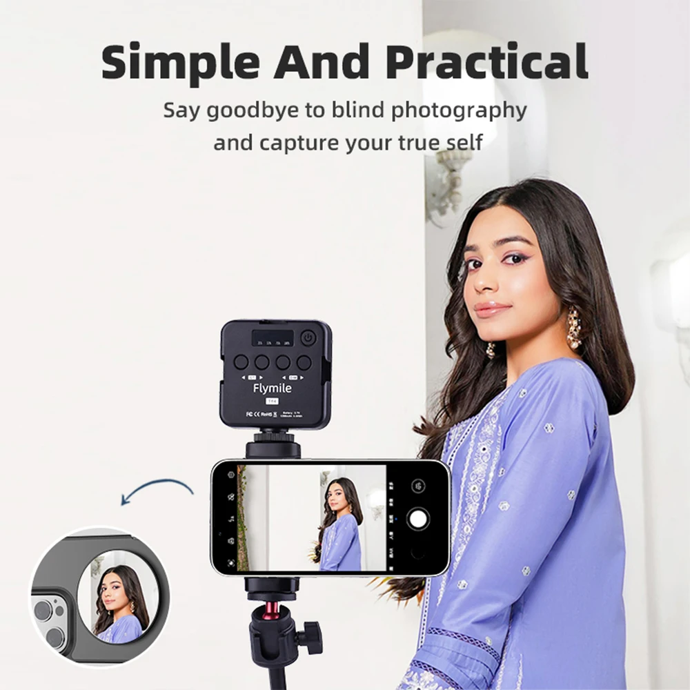 磁気 Selfie ミラー Magsafe スマートフォン Selfie ミラー ミニポータブルブースター Selfie Vlogging 写真アクセサリー
