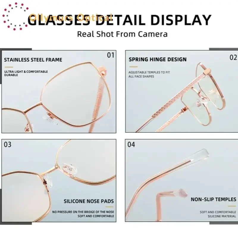 

Очки Ollymurs Cat Eye с защитой от синего света, фотохромные, в оправе оверсайз, для женщин, для коррекции близорукости и дальнозоркости, оптические очки для чтения