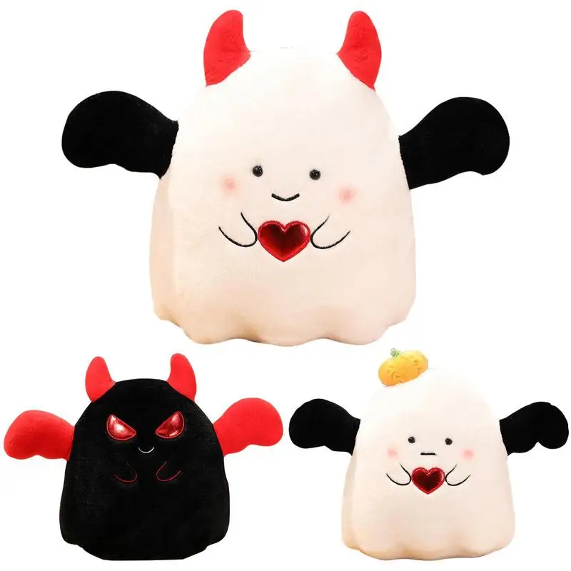 Soft Cartoon Ghost Devil Plush Pillow Toy High-quality Halloween Ghost Stuffed Huggable Pillow Ghost Stuffed Animal For Kids