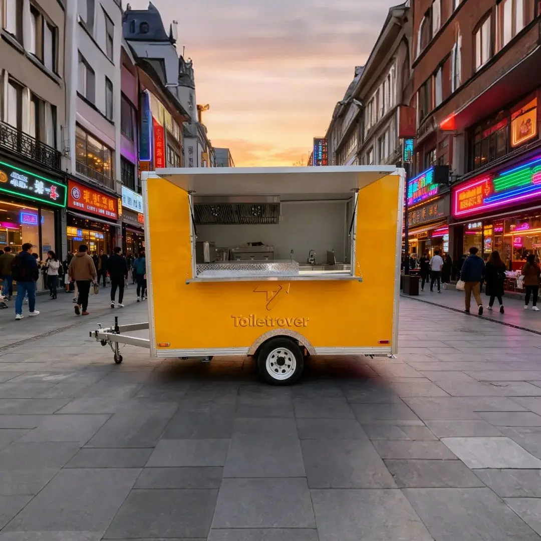 

Electric bike mobile multicab food truck amusement rides trailer mounted mobile food trailer fas