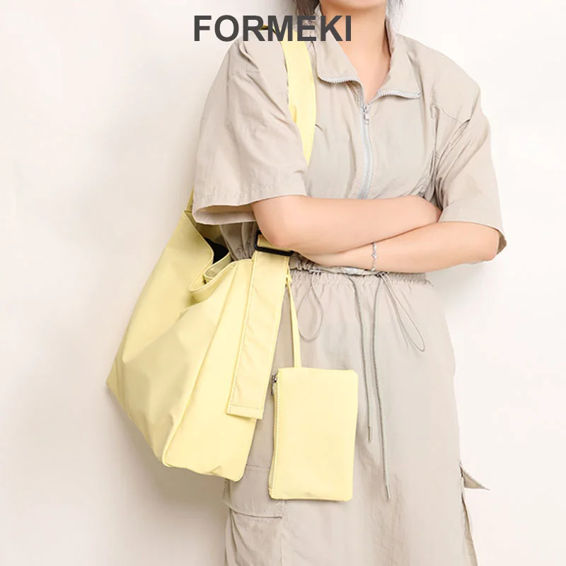 

Новая женская сумка через плечо Formeki 6 цветов, однотонная Вместительная женская сумка-тоут