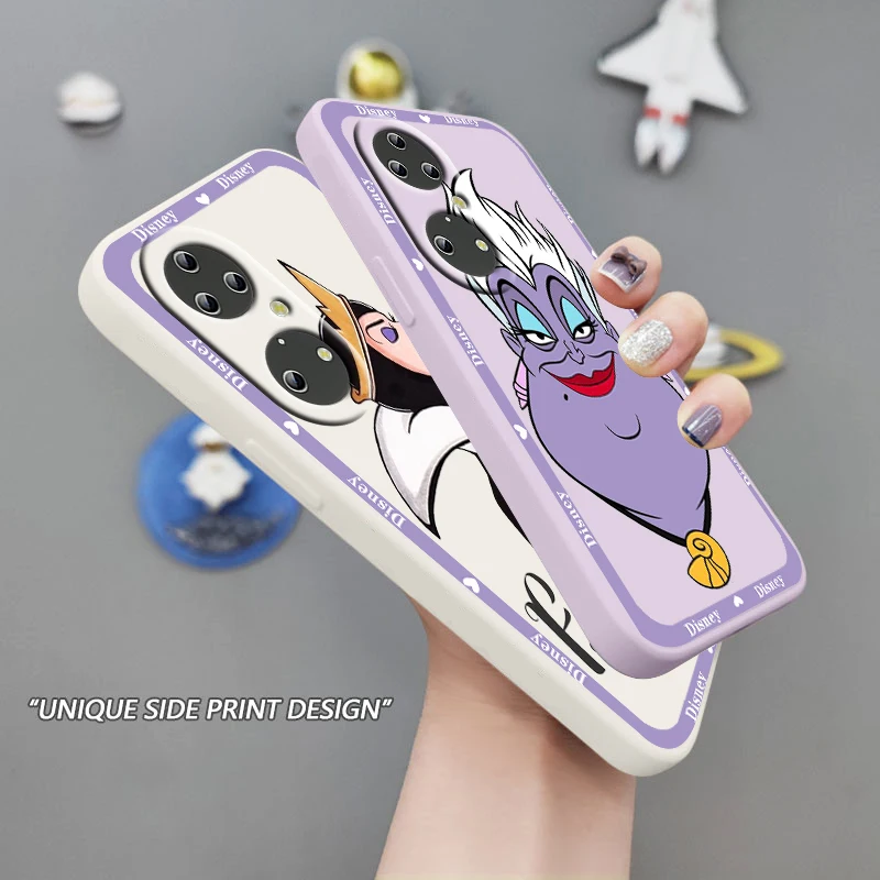 

Disney Villain Queen Cool Phone Case For Huawei P50 P40 P30 P20 Pro Lite E Nova Y70 5T 9 Y9S Y9A Y9 Y6 5G Liquid Rope Cover