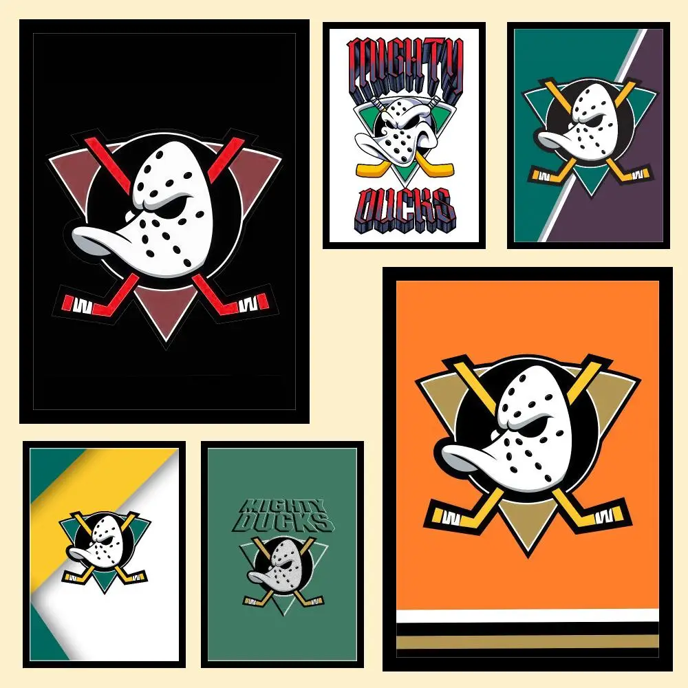 The M-Mighty Ducks Poster Aesthetic Poster Print Wall Decor HD For Living Room Bedroom Home Office Gift Wall Art