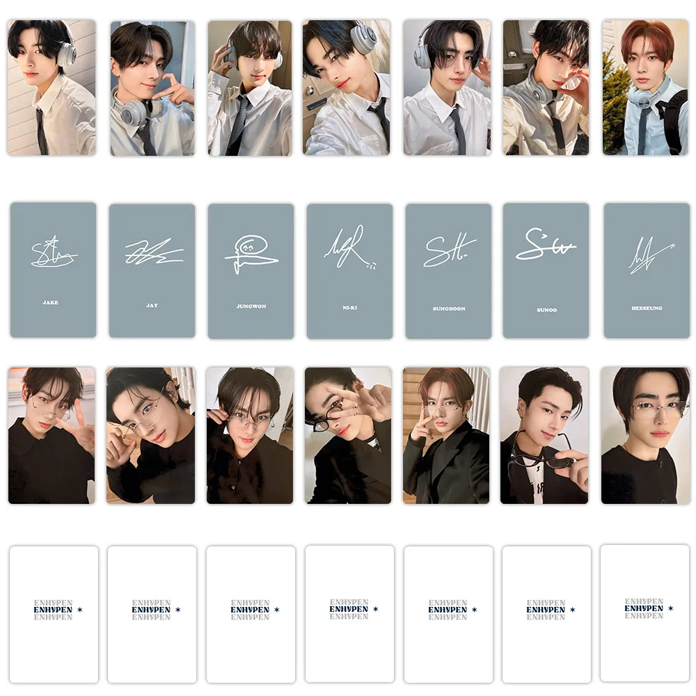 7 unids/set Boy Idol nueva serie de álbum tarjetas Lomo SUNGHOON SUNOO NI-KI JUNGWON HEESEUNG JAY JAKE HD tarjetas fotográficas regalos para seguidores