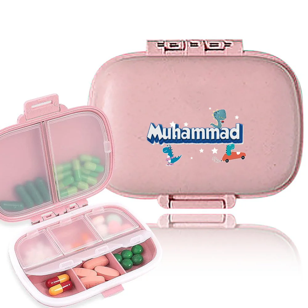 شخصية مخصصة اسم صندوق دواء صيدلية الطوارئ صندوق تخزين دواء الأسرة المحمولة السفر حبوب منع الحمل