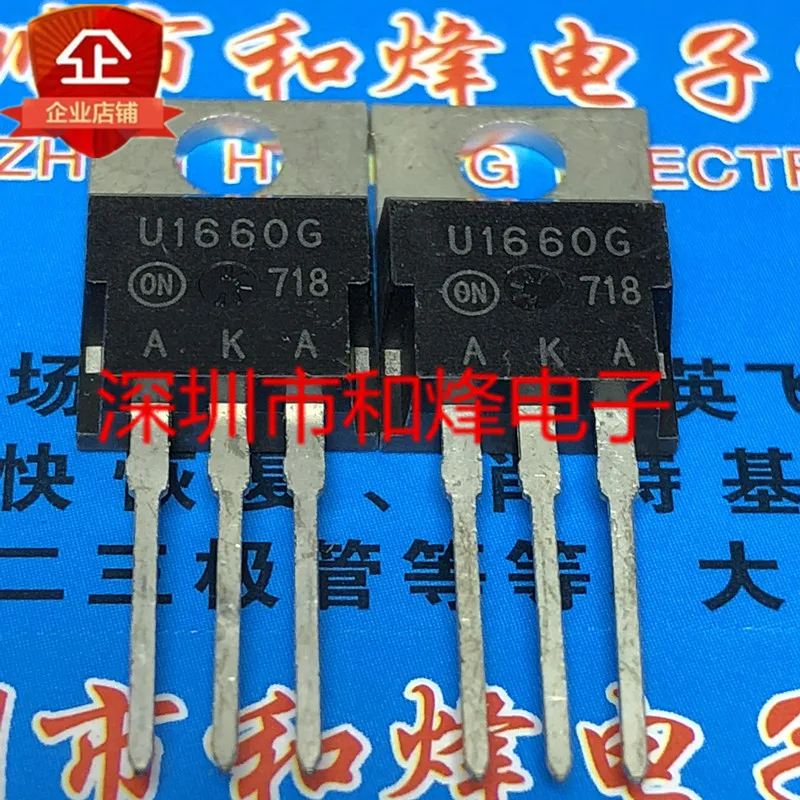 5PCS-10PCS MUR1660CTG U1660G TO-220F 600V 16A ORIGINAL EM ESTOQUE