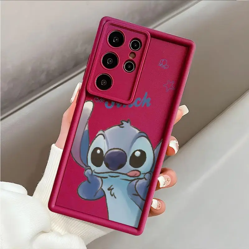 Etui Disney Stitch Winnie do Samsung Galaxy S23 S24 Ultra S22 S20 FE S21 Plus Note 20 Wstrząsoodporna obudowa ochronna na telefon