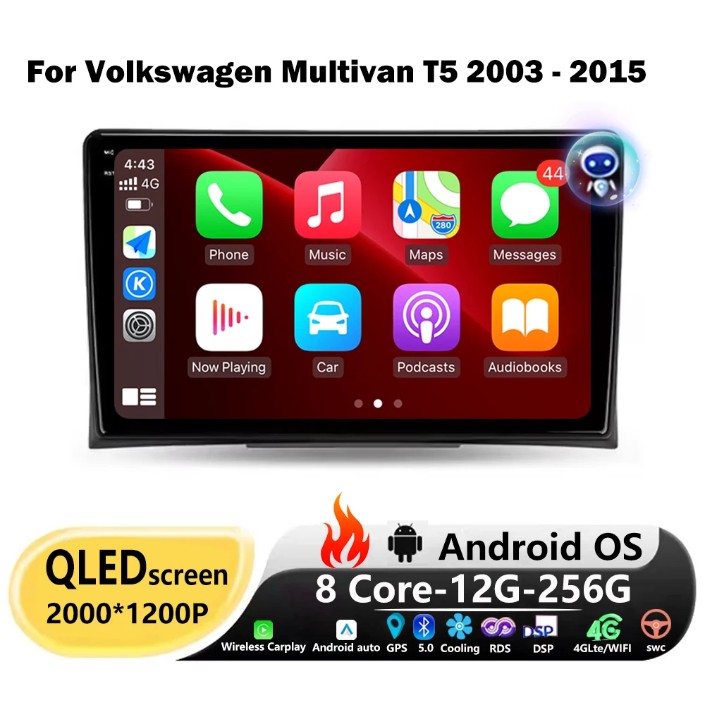 

Для Volkswagen Multivan T5 2003-2015 ОС Android Carplay Авто Авто Радио Стерео Мультимедийный Видеоплеер Навигация GPS WiFi + 4G