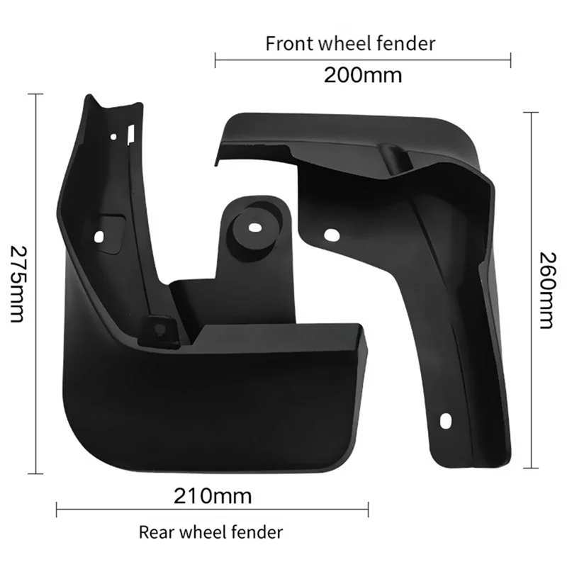 4 قطعة سيارة قطعة من نسيج الطين اللوحات سبلاش واقي من الطين درابزين لتويوتا رايز روكي 2020-2023 اكسسوارات السيارات-ABQA