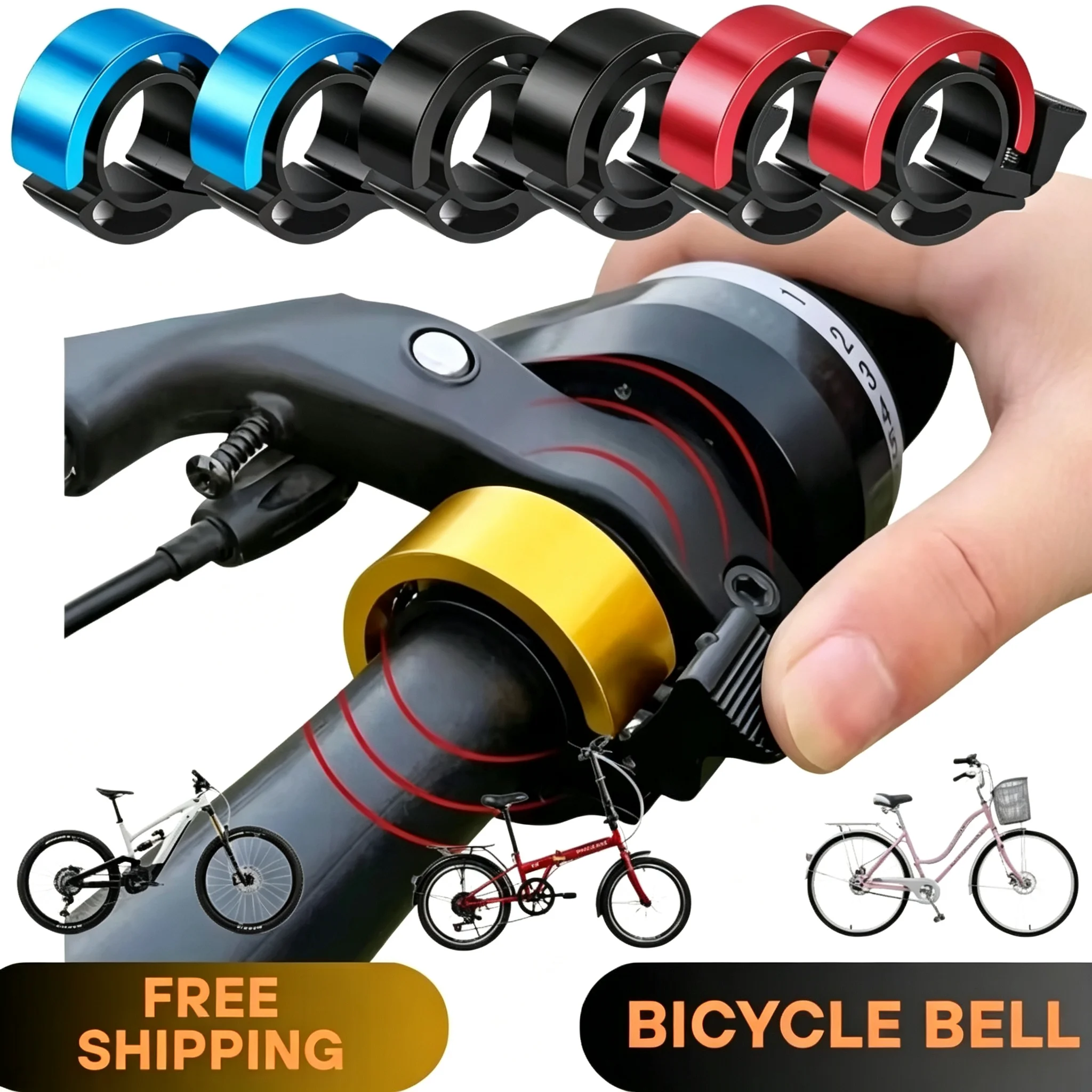 Road Bike Mountain Bike Horns Stainless Steel Invisible Bicycle Bells Accessories Bike Safety Cycling Call Riding Safety Accesso