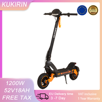 KuKirin G3 Electric Scooter 1200W 52V 18Ah 70KM Range Touchable Display Control Panel TPU Suspension