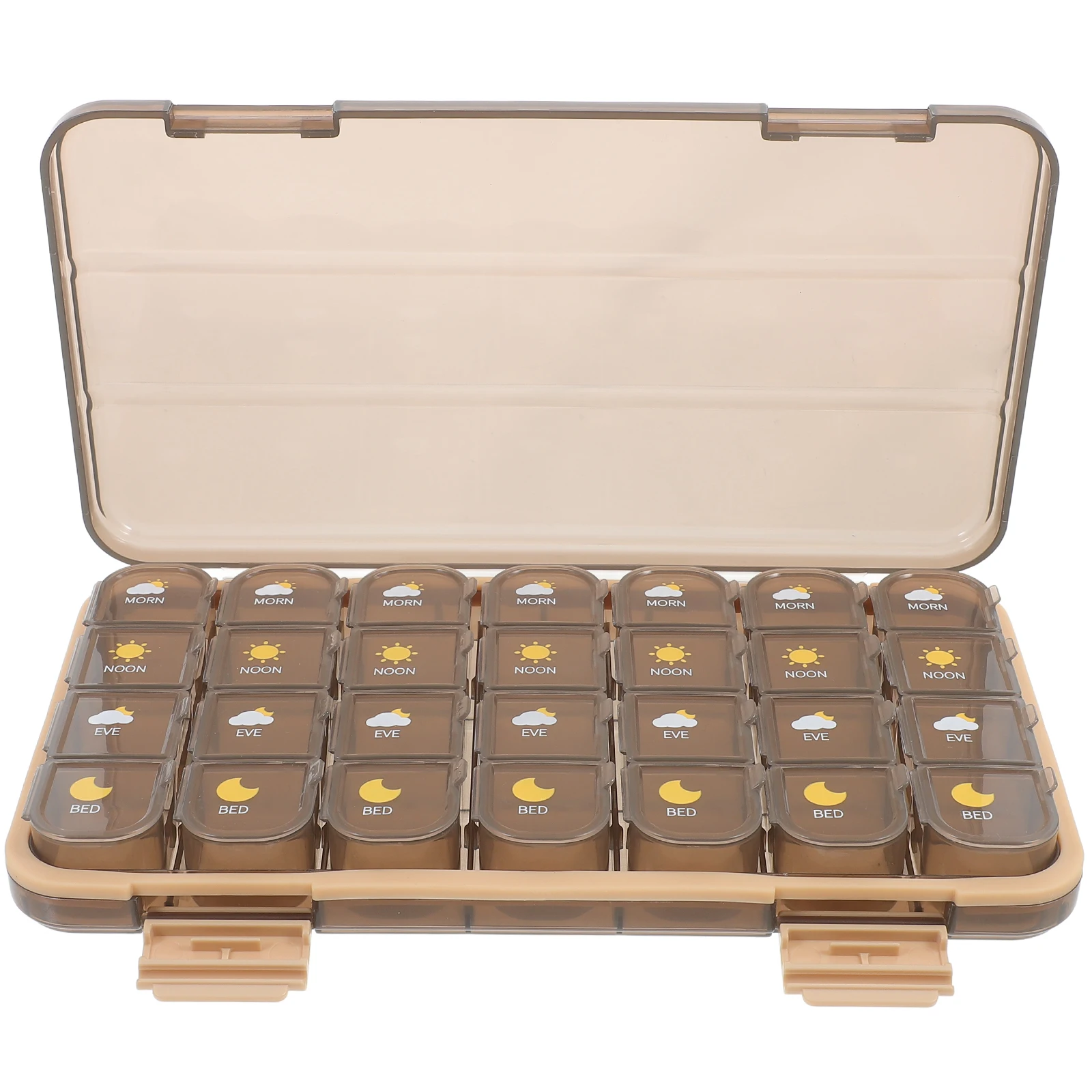 

28 Compartments Medicine Dispenser Blue Travel Pill ganizer Portable Daily Case for Elderly Large Capacity Sealed Storage Box