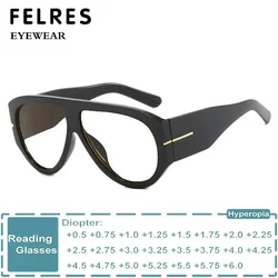 Fashion Oversized Pilot Reading Glasses For Men Women Anti Blue Light Glasses Rivets Presbyopia Eyeglasses Optical Magnifier
