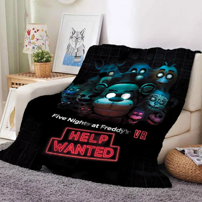 Cartoon Horror Game FNAFs coperta film Five-Night-At-Freddy coperta da tiro soggiorno divano coperta camera da letto copriletto tappetino da letto