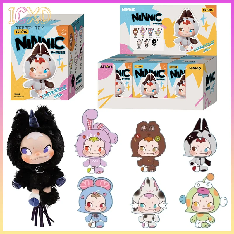 

52toys Ninnic Plush Keychain Blind Box Surprise Stuffed Toy Bag Pendant Collectible Doll Bag Decor Birthday Gift For Toy Lovers