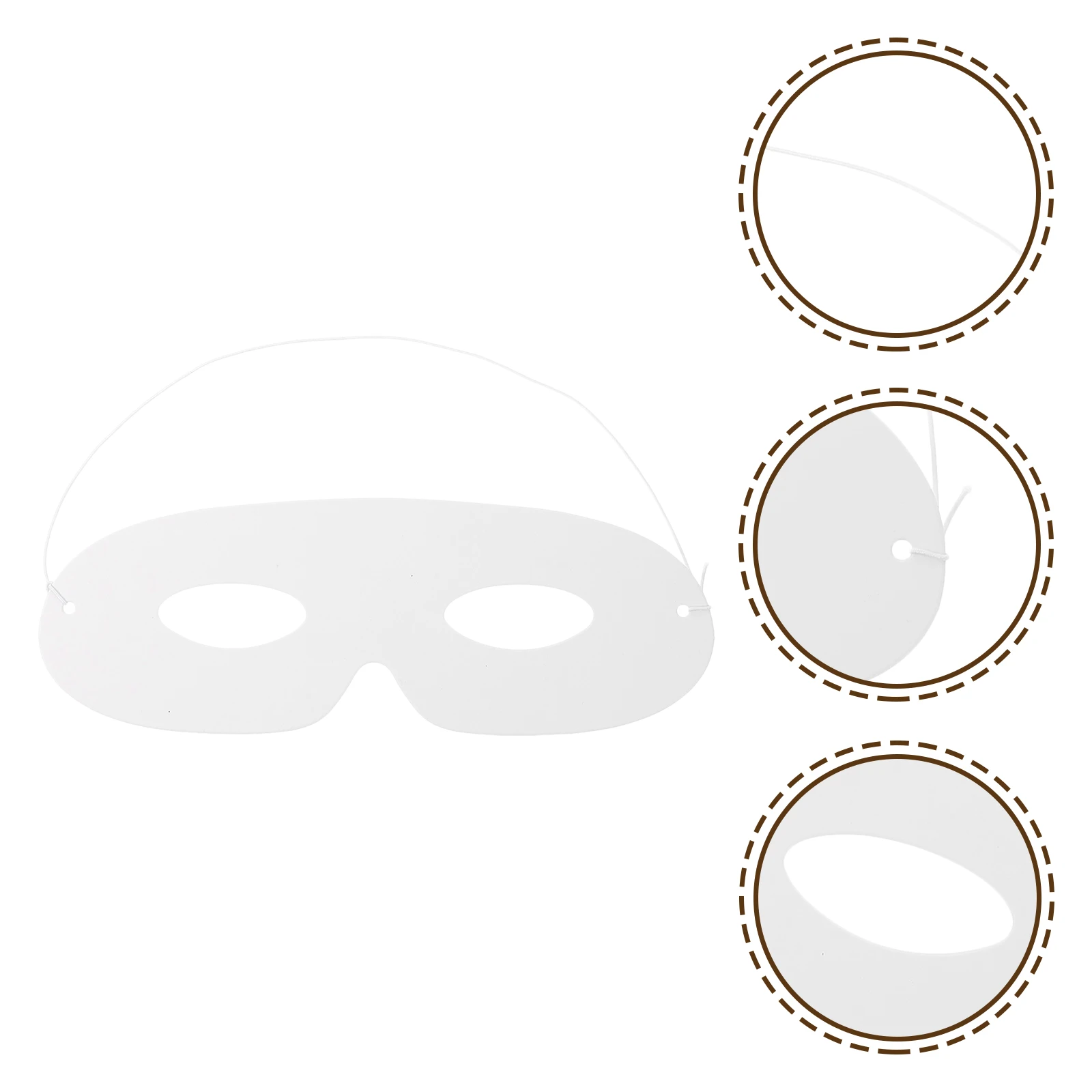 

40 Pcs Mask Teaching Aids Decorative Masks Halloween Paint White Plain Facial