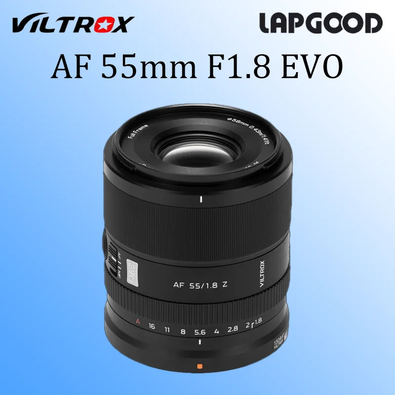 

Полнокадровый объектив Viltrox AF 55mm F1.8 EVO FE Z с большой диафрагмой для камер Sony E и Nikon Z (A7M2, Z5, Z6, A7C2, A7CR), серия EVO